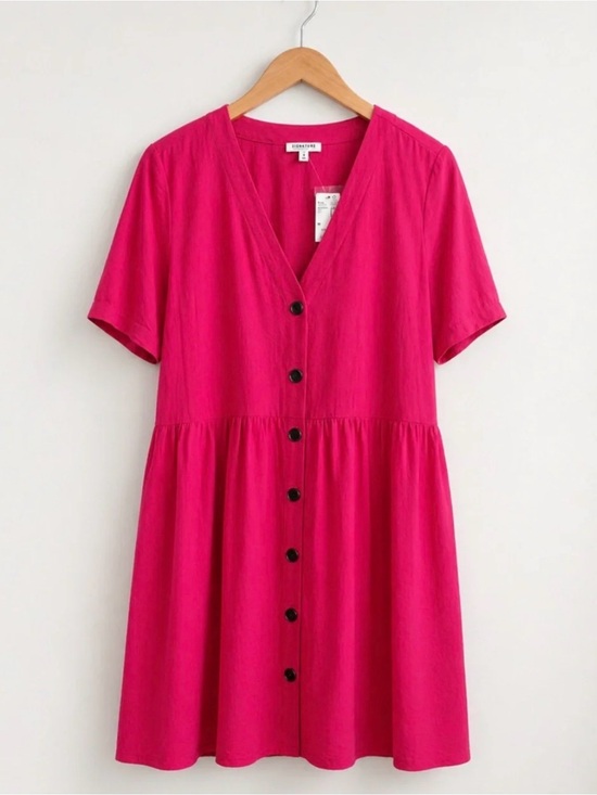 Reitmans Dresses & Skirts - Reitmans Hot Pink Doll Dress (XL)